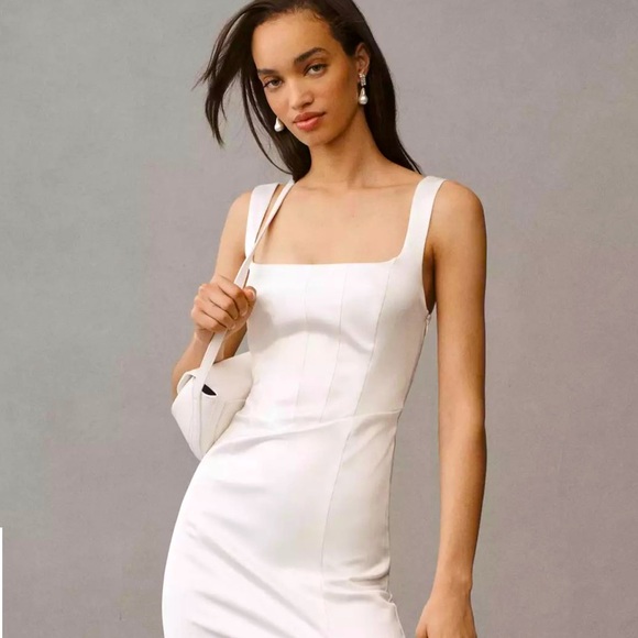 BHLDN White Midi Dress - Picture 1 of 16